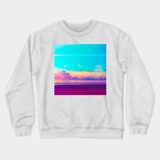 AM LoFi chromatic clouds Crewneck Sweatshirt